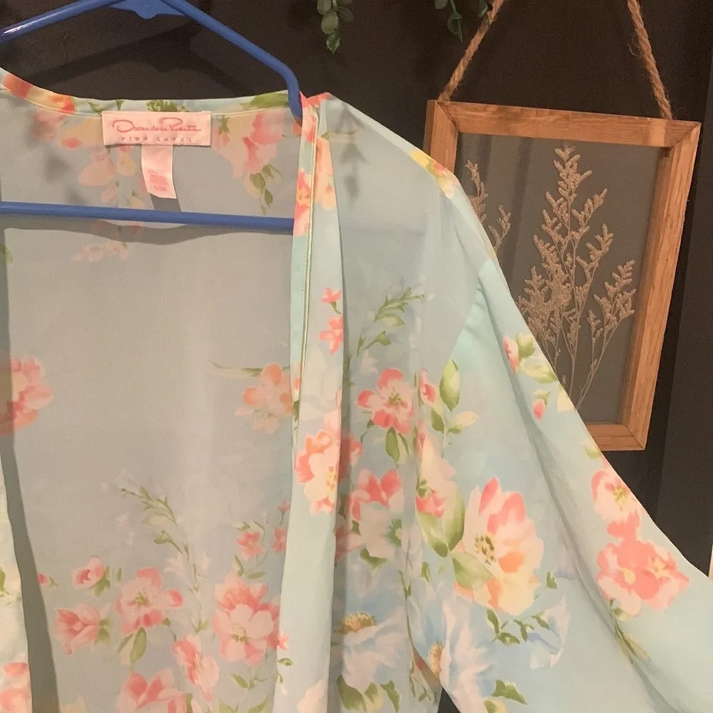 vintage Oscar De La Rente‎ Floral Sleepwear Robe. Size S/M. Read***